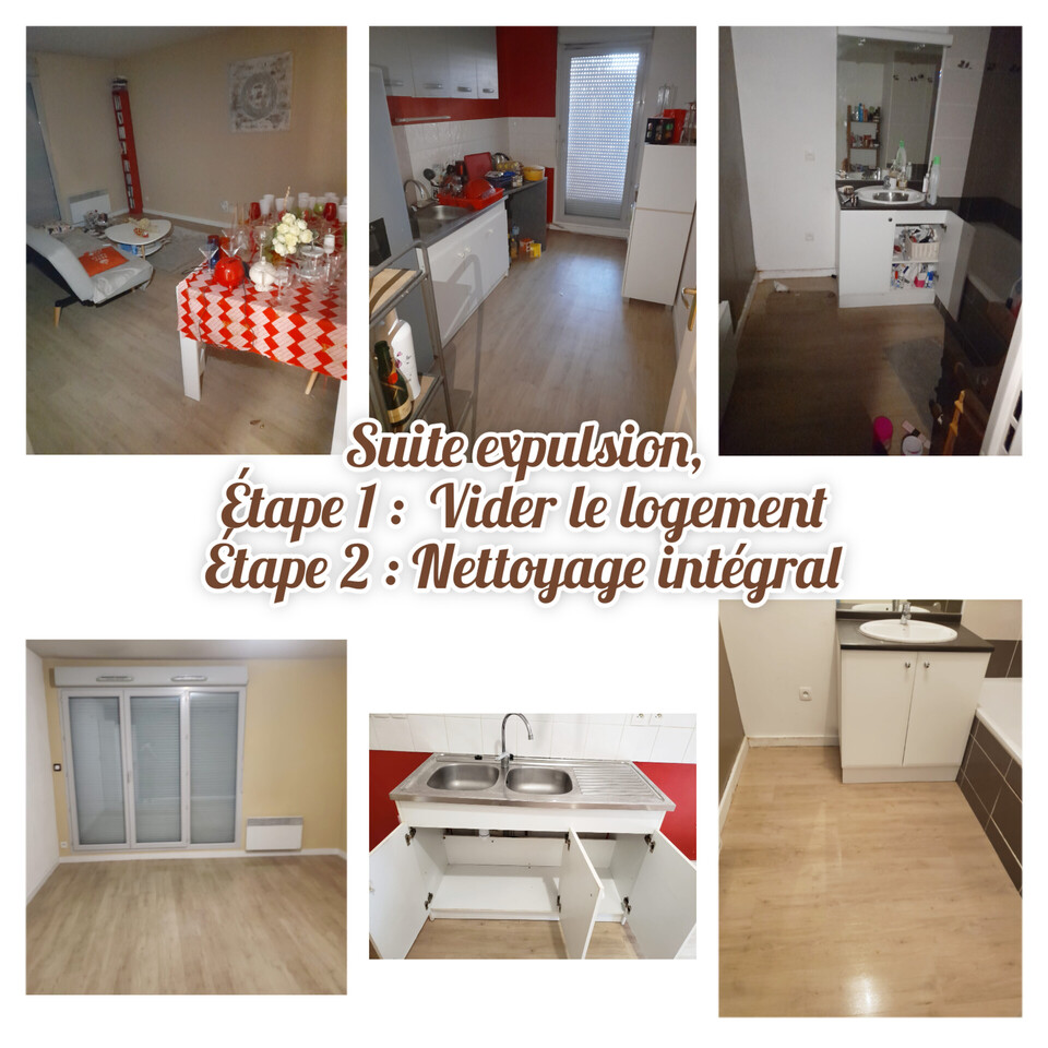 Suite à une expulsion, vider un logement et nettoyage intégral